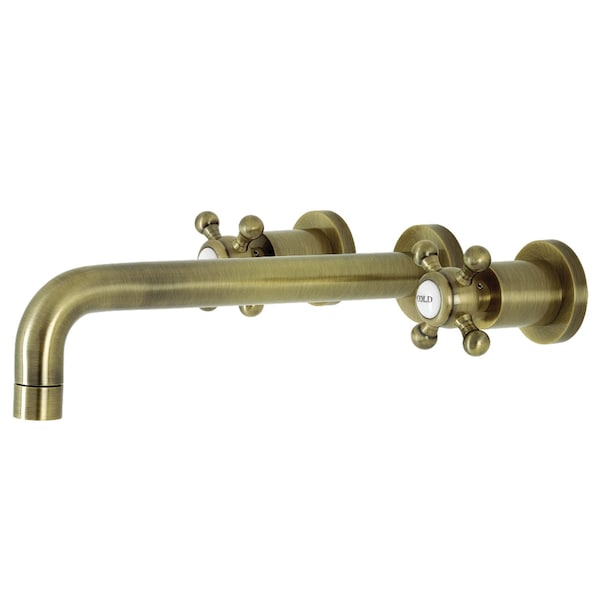 Roman Tub Faucet, Antique Brass, Wall Mount